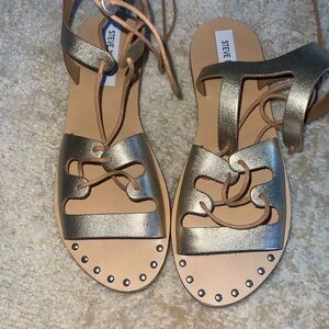 Steve Madden Gold  Women's Sandals, NEW!